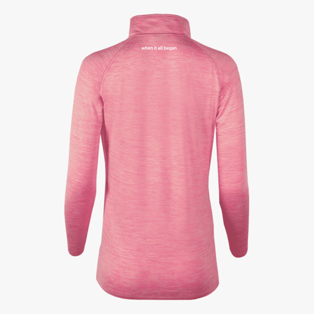 Space Dye Women's Long Sleeve 1/4 Zip